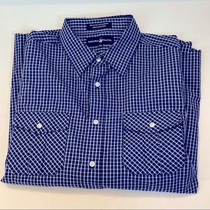 Beverly Hills Polo Club XXL Mens Long Sleeve Collared Button down Shirt EUC